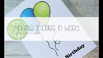 Creating a card in Word with Digi Stamps