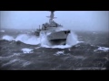 French warship D-646 &quot;Latouche-Tréville&quot; in storm - французский военный корабль в шторм