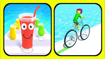 Juice Run Vs Big Bike Run - All Levels SpeedRun Gameplay Android iOS Ep1
