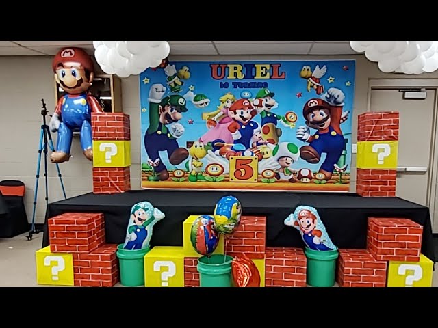 Ideas de DECORACIONES. Cumpleaños con tema Los hermanos Mario y Luigi. 