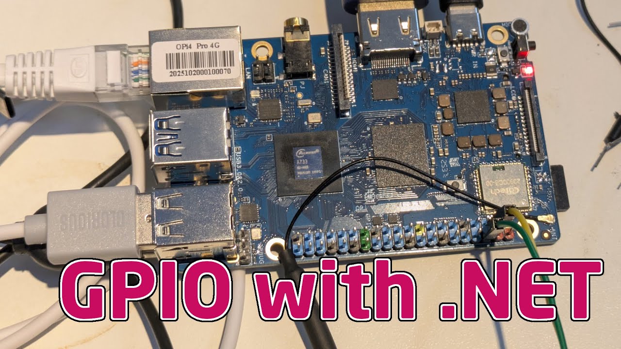.NET GPIO access on Raspberry Pi or OrangePi - YouTube