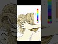 #shorts  Shading skin tone / 피부톤 음영넣어 채색하기 #drawing #그림그리기 #감성영상 #coloring  #일러스트