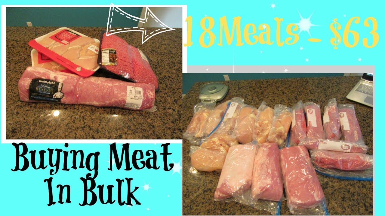 18 MEALS 63!! Buying Meat in BULK! YouTube