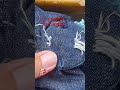 【デニムの穴】　#かけつぎ　#かけはぎ　#破れ修理 　#shorts　#invisiblemending　#reweavingrepair 　#洋服修理　#vintage　#デニムリペア