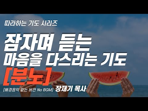 (따라하는기도시리즈) 분노의 마음을 다스리는 기도 (분노), 잠자며 듣는 기도 / 장재기 목사 [No BGM 배경음악없어요)