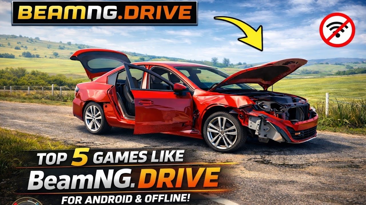 😱 BeamNG Jaisa Game Mobile Me! Top 5 Realistic Car Crash Games 🚗💥