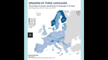 Speakers of three languages in Europe! #map #language #three #europe #youtubeshorts