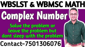 Complex Number/SLST Mathematics/WBMSC Mathematics/MCQ Problem on Complex Number