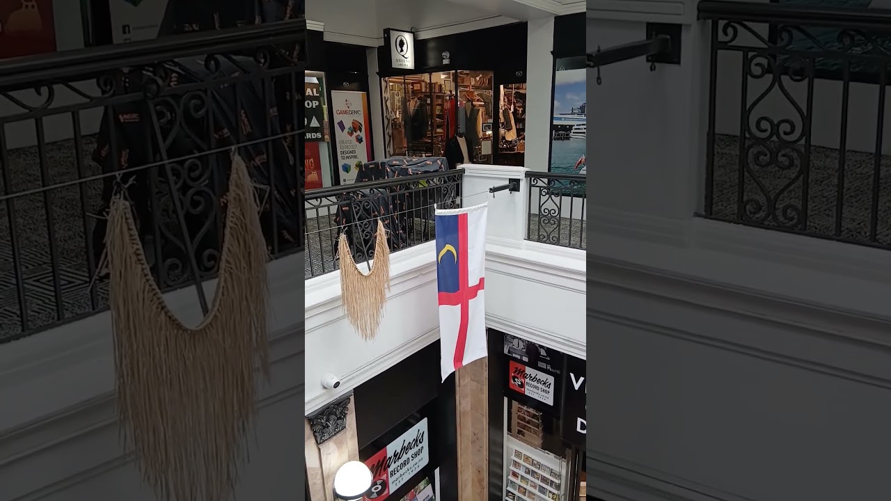 Auckland CBD: Unfamiliar Flag in the Queens Arcade