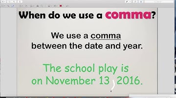Using Commas in the Date