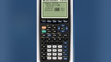 MAT124 TI83 Tables