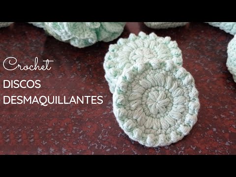 Set de spa a crochet - Discos desmaquillantes reutilizables