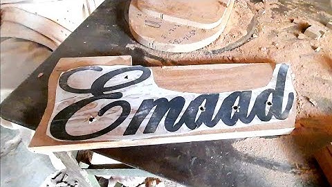 Custom Wood carving name Sign On The Scroll Saw Machine | Money Making Business Skills
