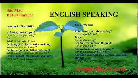 Lesson 5: I’M HUNGRY