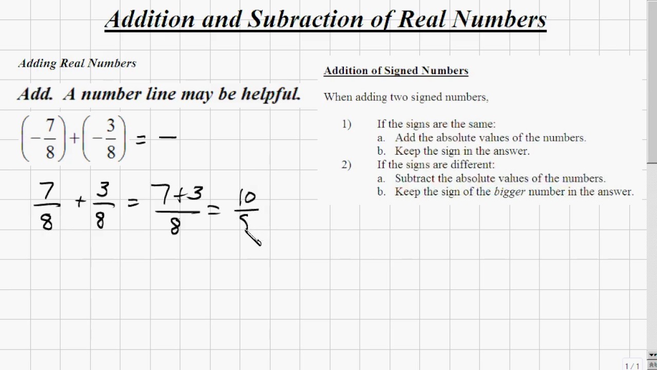 elementary-algebra-adding-signed-numbers-youtube