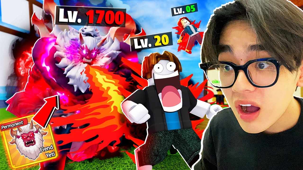 DR4GONS Giả Vờ Là NOOB Với TRÁI ÁC QUỶ FIEND YETI Trong Blox Fruits | Roblox