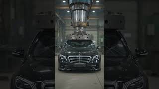 Hydraulic Press vs Mercedes S-Class – Ultimate Luxury Car Crush! #mercedes #car #shorts #satisfying