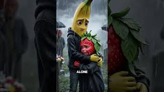 The banana father and banana strawberry child fruit story (part 1) #ai #animation #aifruitstories