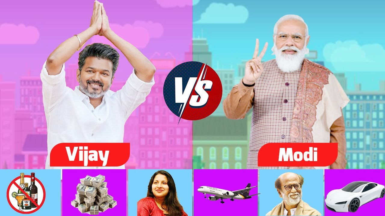 Vijay Thalapathy Vs Narendra Modi Power & Net Worth Comparison 2025
