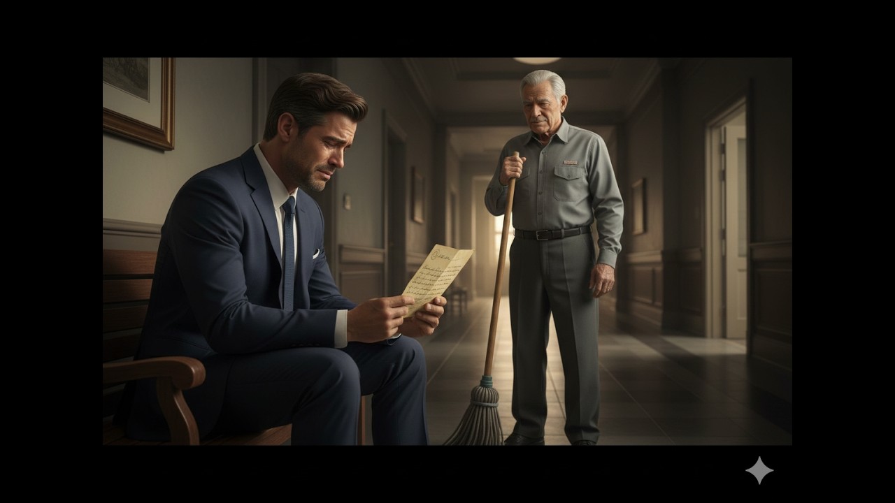 SON, THAT JANITOR HELD MY HAND WHEN YOU WERE 'TOO BUSY.' WHAT HE REVEALED NEXT SHOCKED MILLIONAIRE