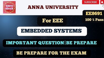 EE8691|embedded Systems Important questions| For EEE | Be Prepare for the Exam 👍✔️