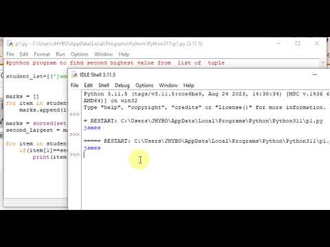 python program to find second highest value from  list of  tuple