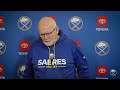 Sam Carrick Slated To Make Buffalo Sabres Debut | Coach Lindy Ruff Pregame Media