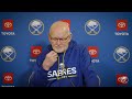 Sam Carrick Slated To Make Buffalo Sabres Debut | Coach Lindy Ruff Pregame Media
