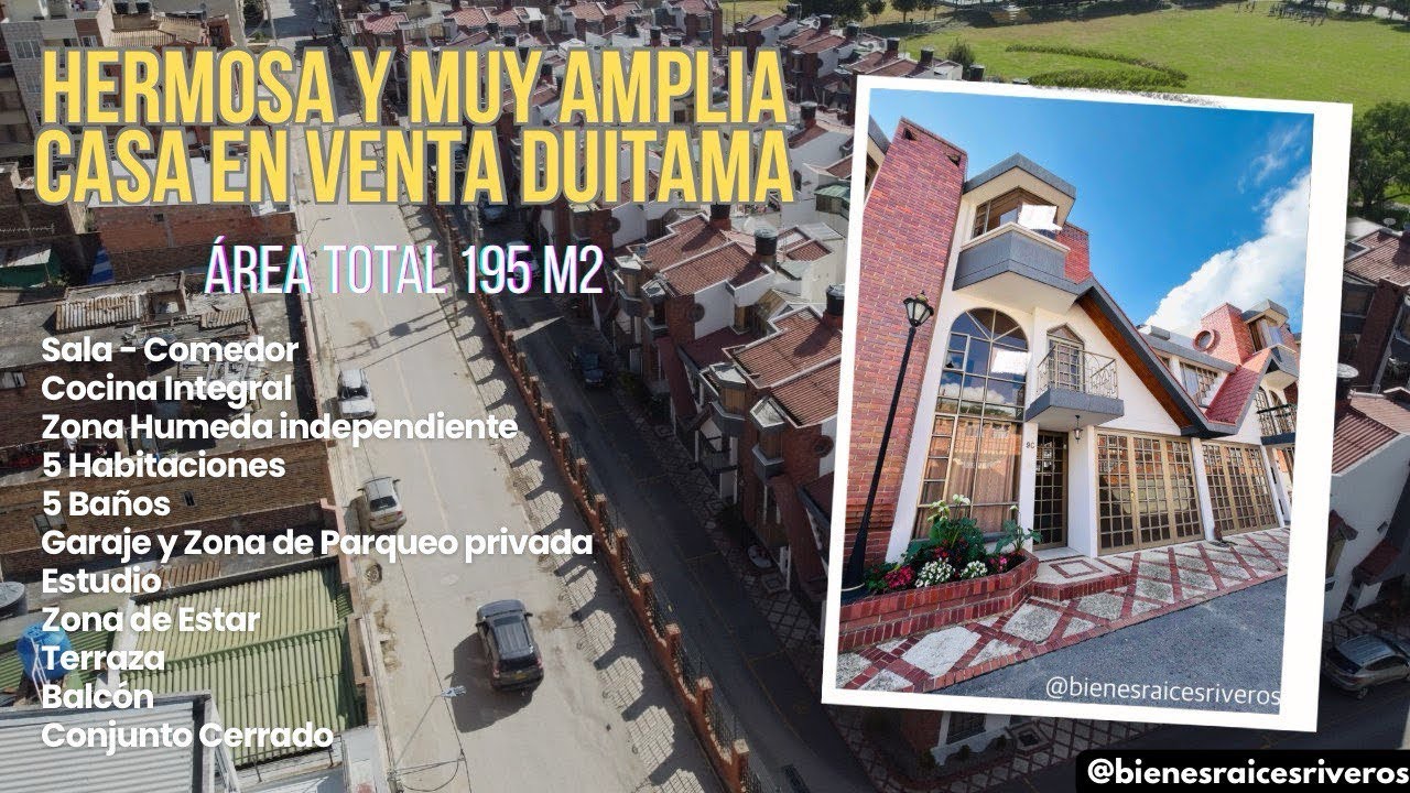 😍 *HERMOSA Y MUY AMPLIA CASA EN CONJUNTO CERRADO EN VENTA DUITAMA* 🏠