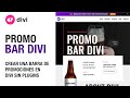 Cómo crear una barra de promociones en divi con el theme builder (sin plugins)
