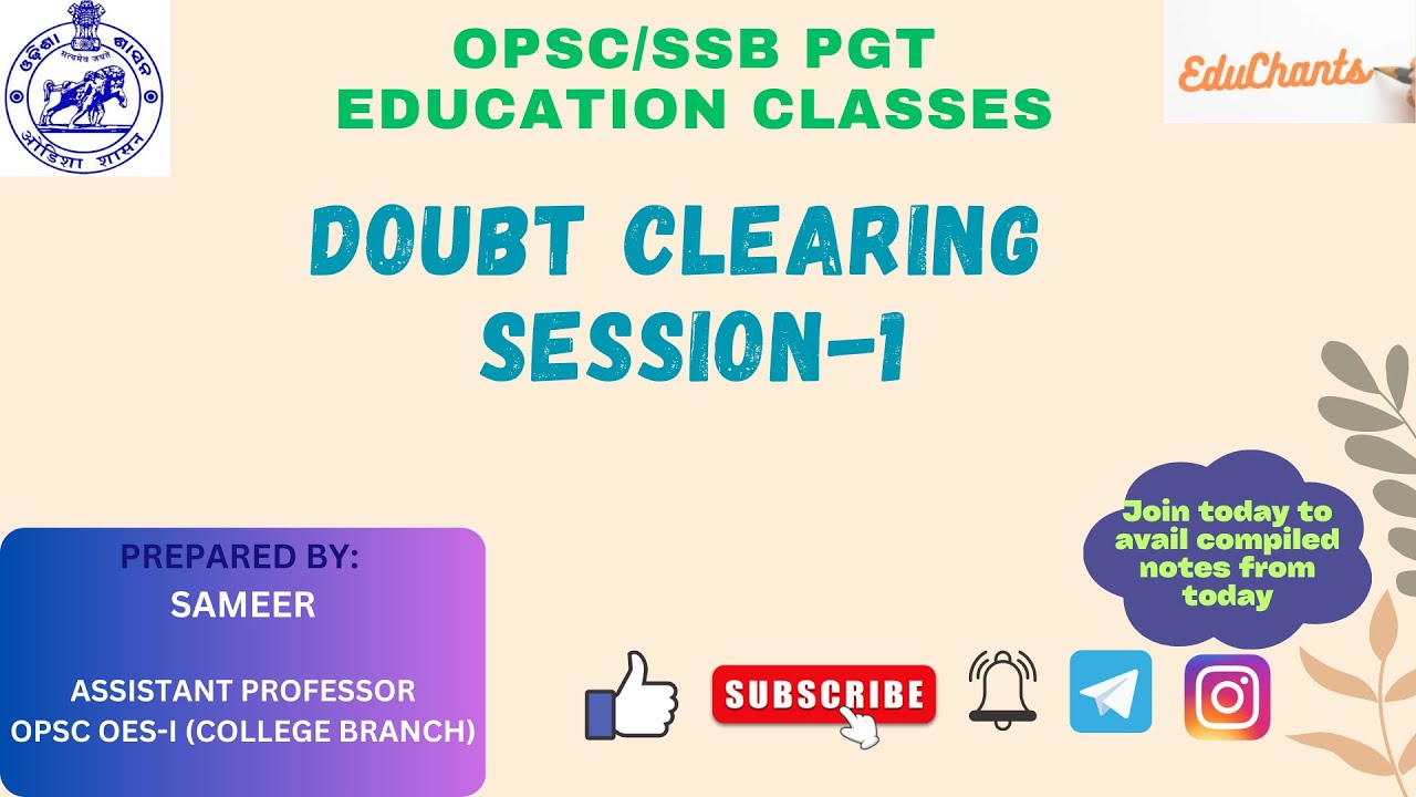 Doubt Clearning Class | Economics of Education | Important Concepts of Economics|Education|EduChants