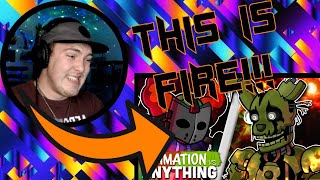 MAN BEHIND THE LAUGHTER | Tricky the Clown vs Springtrap - Rap Battle REACTION