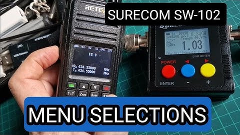 SURECOM. SW-102 Menu Selections + Demonstration