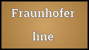 Fraunhofer line Meaning