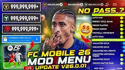 FC Mobile 26 MOD MENU v26.0.01 - Unlimited Money & Fc Points | FC MOBILE MOD APK