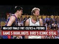 Throwback nba east finals 1987 celtics vs pistons game 5 full highlights bird 36 pts and steal
