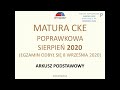 Matura poprawkowa sierpień 2020 (wrzesień 2020) matematyka - pełne rozwiązania