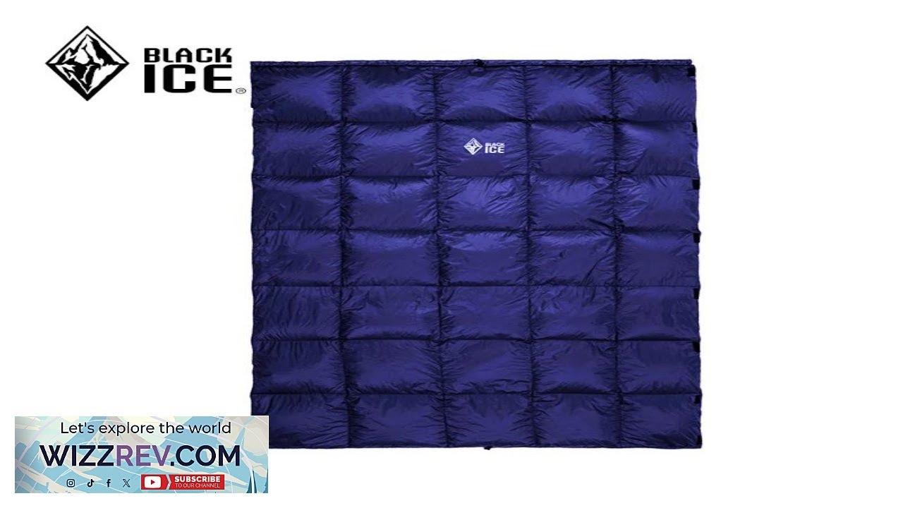 Black Ice 20D 90% White Goose Down Sleeping Quilt Sleeping Bag Travel