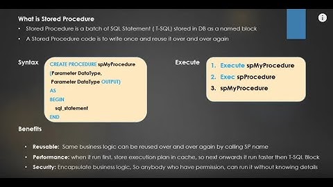 Stored Procedure in SQL server 2019 (Complete Bible)