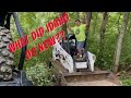 Bobcat skid loader recovery using the Komatsu D65 dOZER!!! #bobcat #recovery #skidsteer