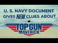 U. S. Navy Document Gives New Clues About Top Gun Maverick