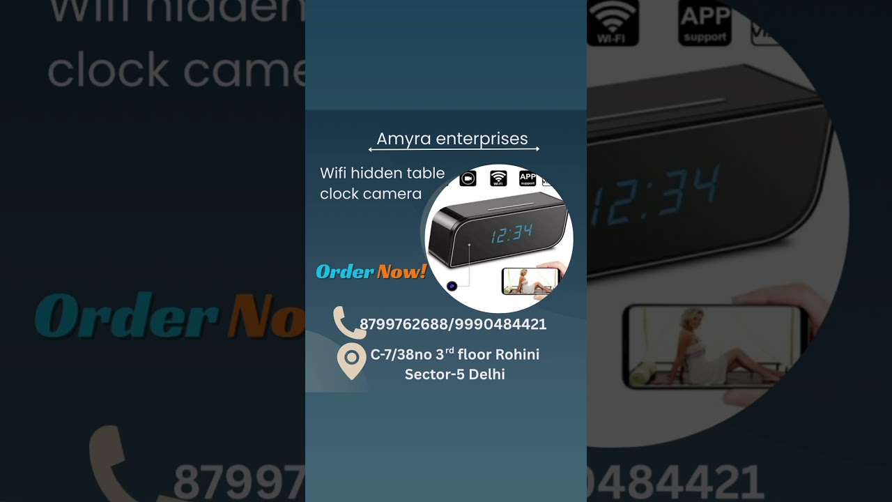 Wifi hidden table clock camera 📸