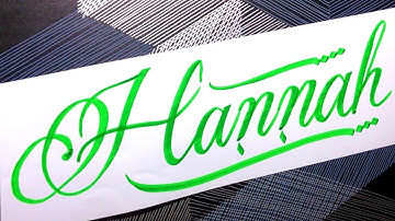Hannah Name Signature Calligraphy Status | #signature #cursivewriting #cutmaker #hannah