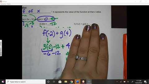 Lesson 6 Function Notation #1-9
