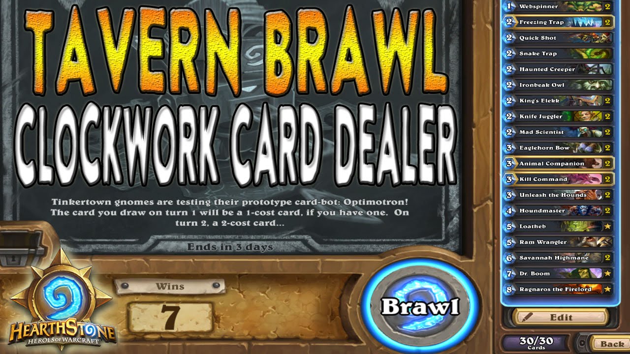 Hearthstone Clockwork Card Dealer Guide (Tavern Brawl) YouTube