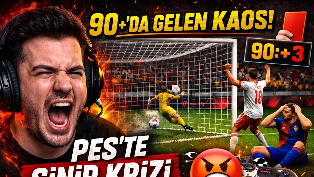 90+’DA GELEN KAOS! PES’TE SİNİR KRİZİ