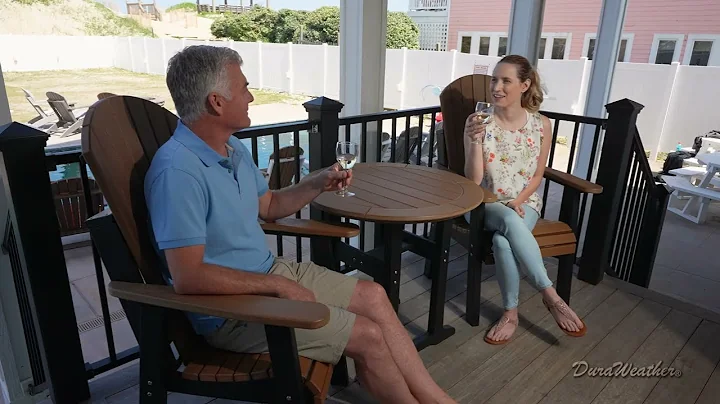 DuraWeather® Poly Wood Classic 3 Piece Adirondack Bistro Set