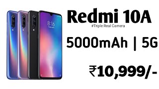 Redmi 10A - MediaTek 720, 48MP Triple Camera, 5G Speed, 5000mAh Battery, 4GB RAM | ₹10,999/-