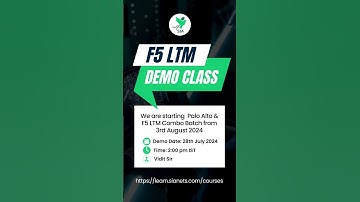 F5 LTM Training Free Demo Class By Vidit Sir | Link in the description #shorts