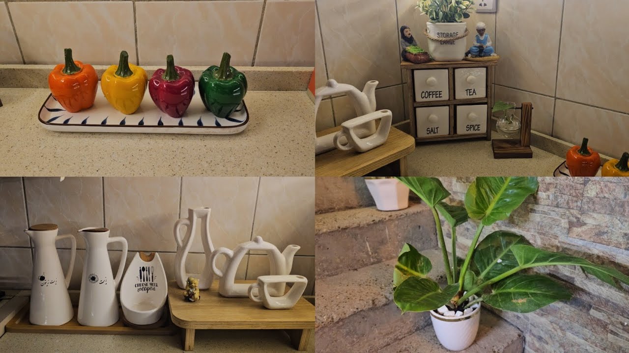 تغيير الديكور المطبخ ومشتريات كلش حلوه للمطبخ وتنظيف الثلاجه #ديكور 